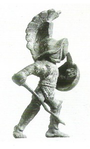 Doc 140. Statuette en bronze d'un hoplomaque. Musée national Berlin. Ier-IIe siècle ap. J.-C.